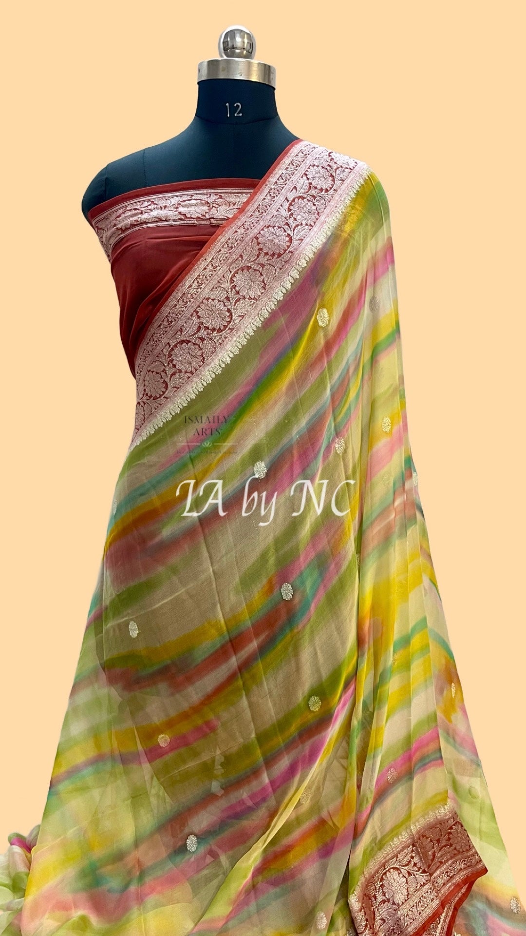 Maroon Banarasi Pure Khaddi Georgette Kadwa Saree