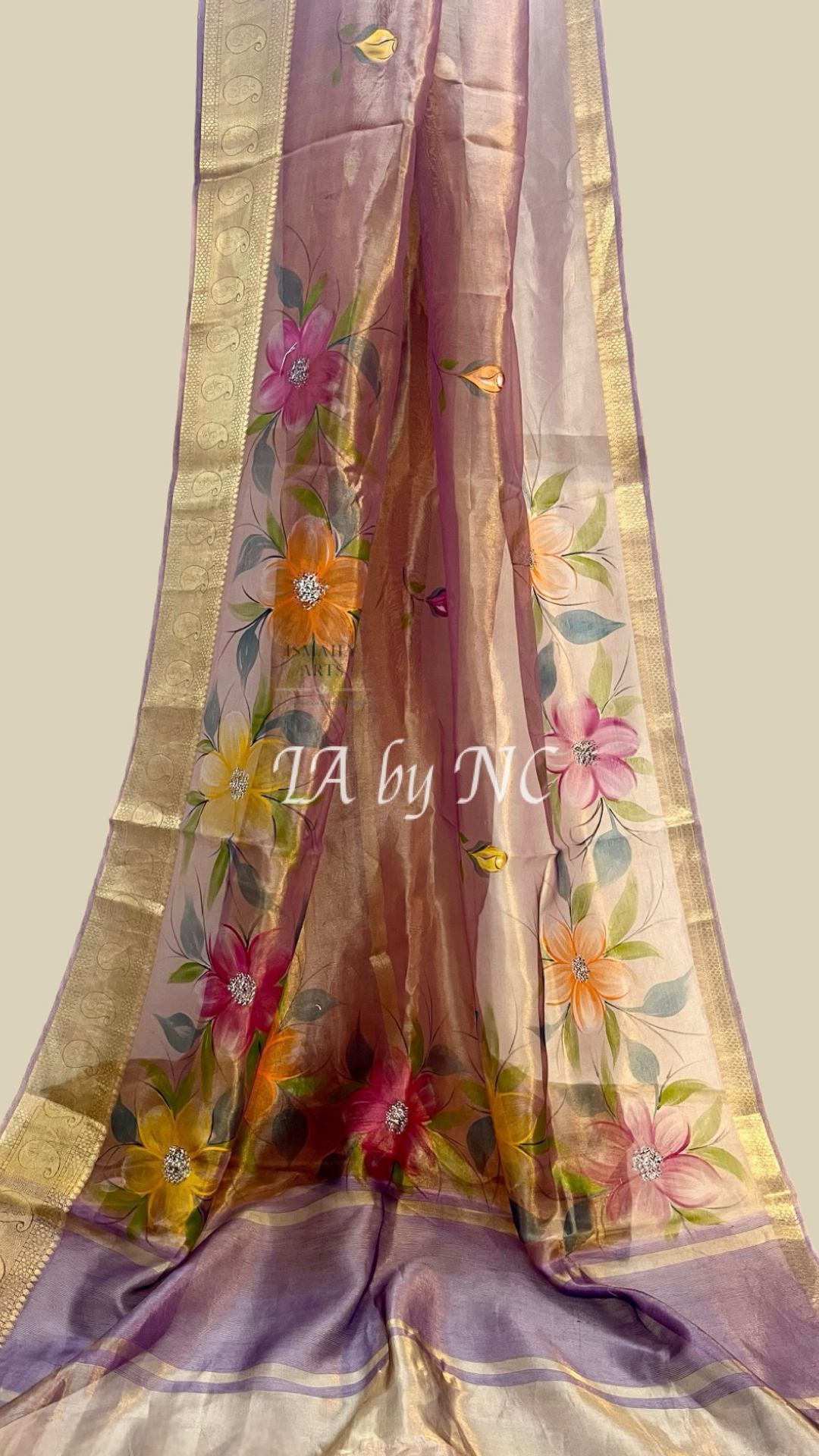 Grape Banarasi Pure Tissue Silk Saree