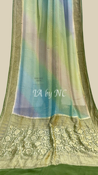 Moss Banarasi Pure Khaddi Georgette Saree