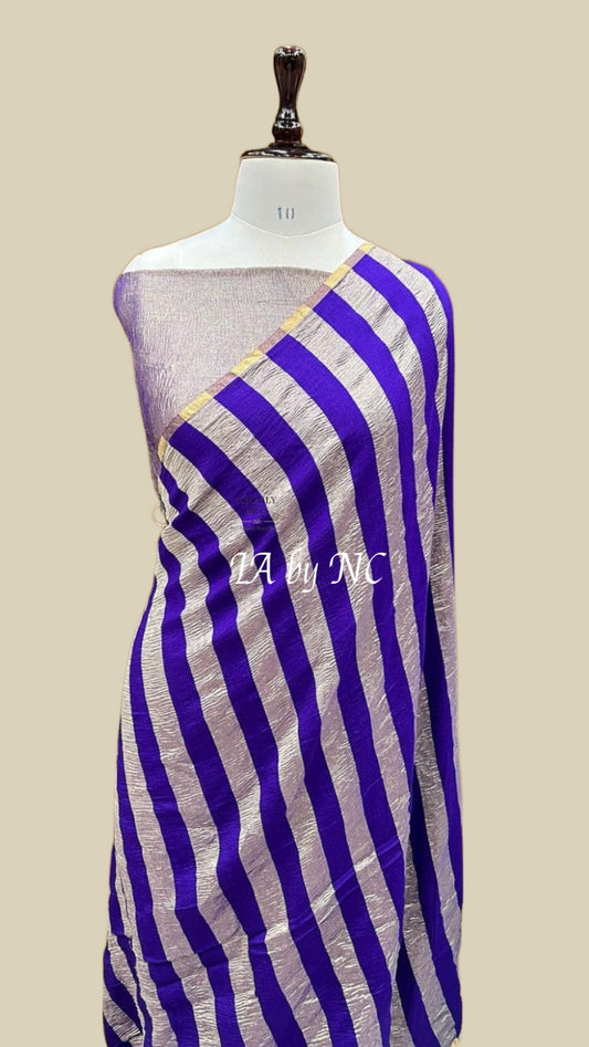 Grape Banarasi Pure Munga Silk Saree