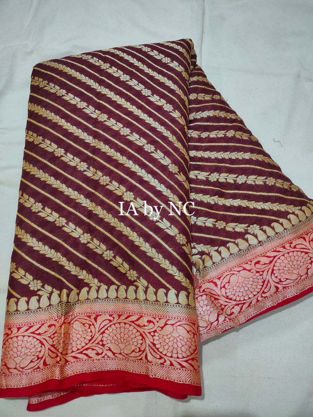 Hickory Banarasi Pure Chiffon Georgette Saree