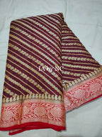 Hickory Banarasi Pure Chiffon Georgette Saree