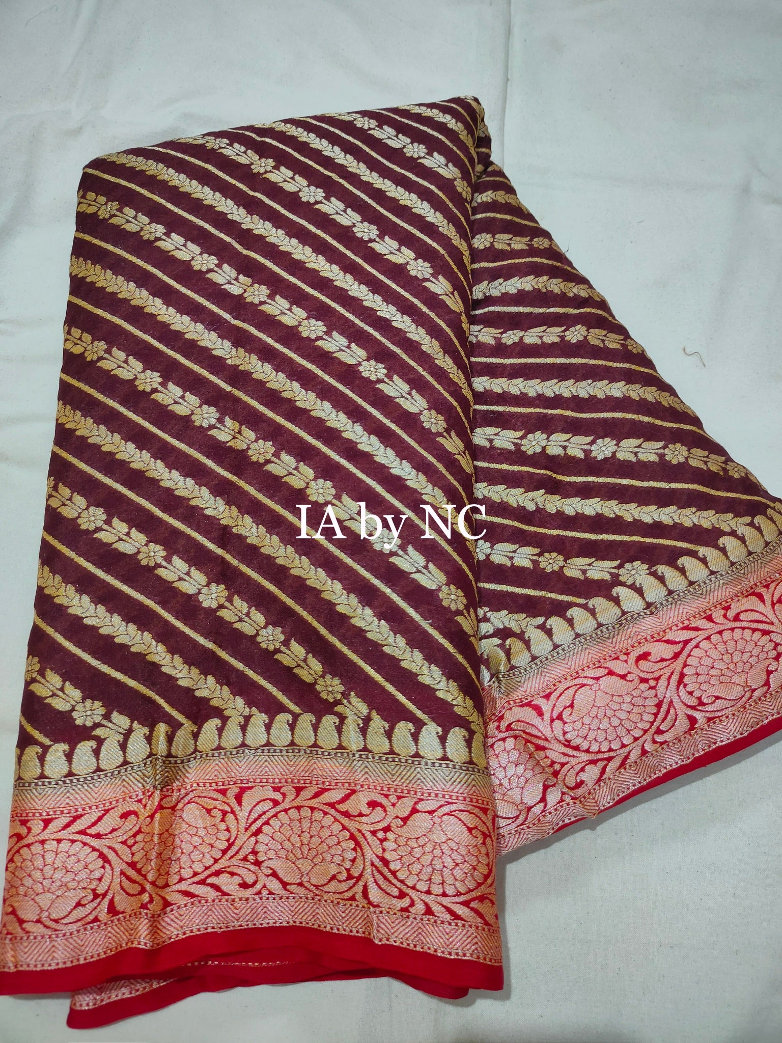 Hickory Banarasi Pure Chiffon Georgette Saree