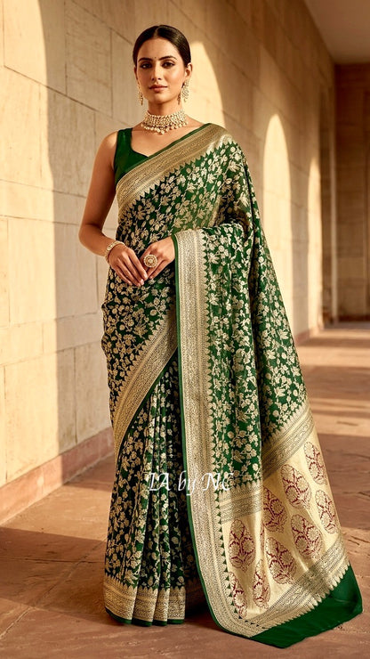 Sacramento Banarasi Pure Khaddi Georgette Saree
