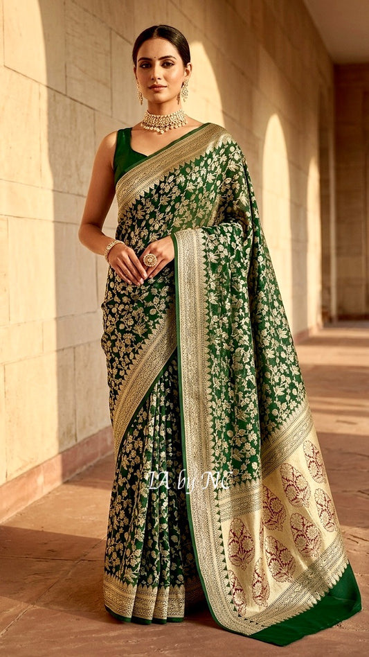Sacramento Banarasi Pure Khaddi Georgette Saree