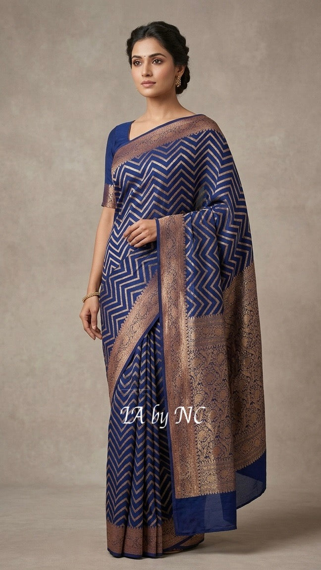 Space Banarasi Pure Chiffon Georgette Saree