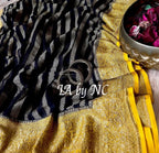 Black Banarasi Pure Khaddi Georgette Saree