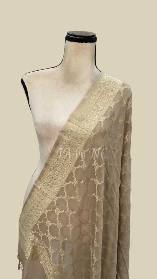 Moss Banarasi Pure Khaddi Georgette Dupatta