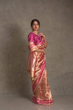 Rani Banarasi Pure Tissue Silk Saree - Double Katan Border