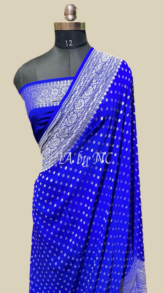 Royal Banarasi Pure Khaddi Georgette Saree