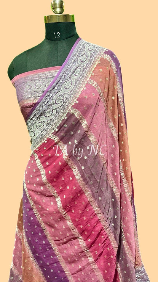 Punch Banarasi Pure Khaddi Georgette Saree