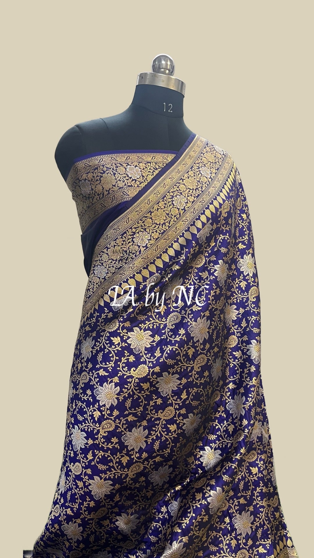 Navy Banarasi Pure Katan Silk Pattu Sona Rupa Saree