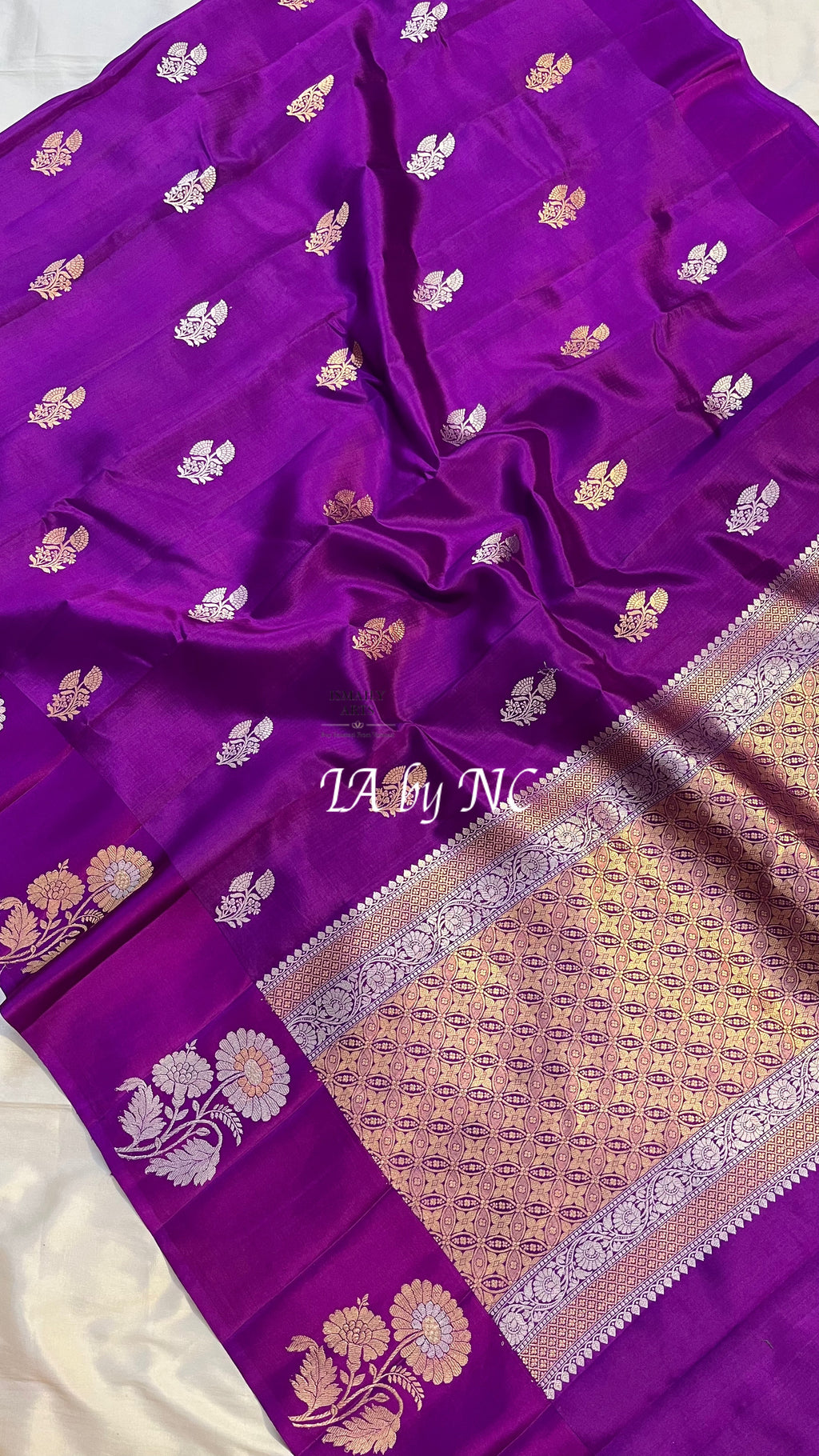 Lollipop Banarasi Pure Katan Silk Raw Mango Kadwa Saree
