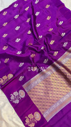 Lollipop Banarasi Pure Katan Silk Raw Mango Kadwa Saree