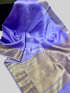 Crocus Banarasi Pure Kora Silk Kadwa Saree
