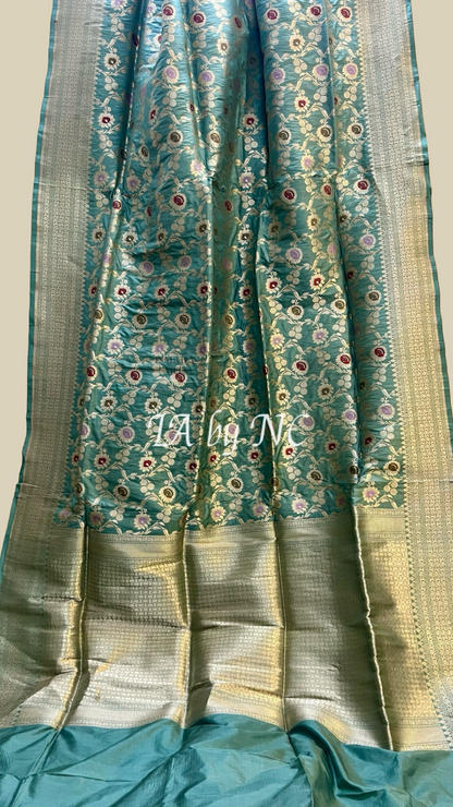 Jungle Banarasi Pure Katan Silk Meenakari Pattu Saree