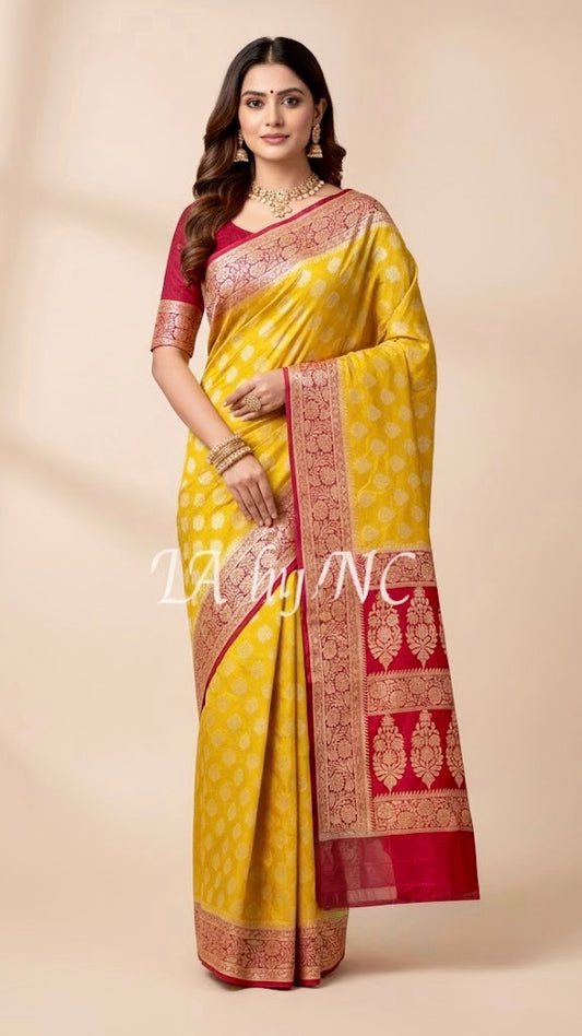 Amber Banarasi Pure Chiffon Georgette Saree