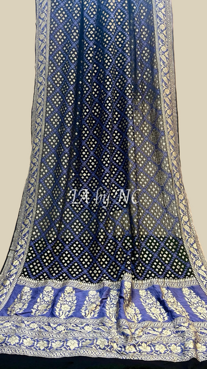 Black Banarasi Pure Khaddi Georgette Saree