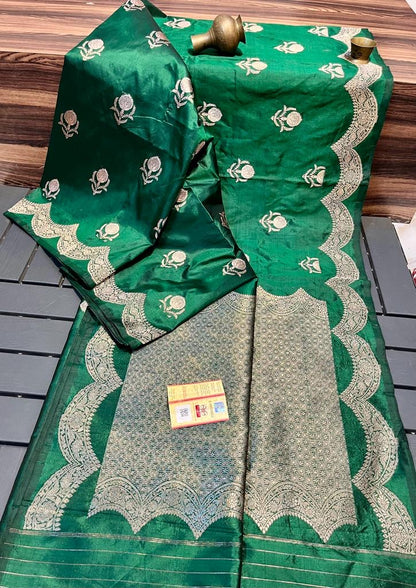 Sacramento Banarasi Pure Katan Silk Kadwa Saree