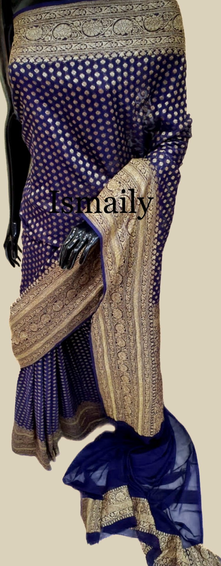 Space Banarasi Pure Khaddi Georgette Saree