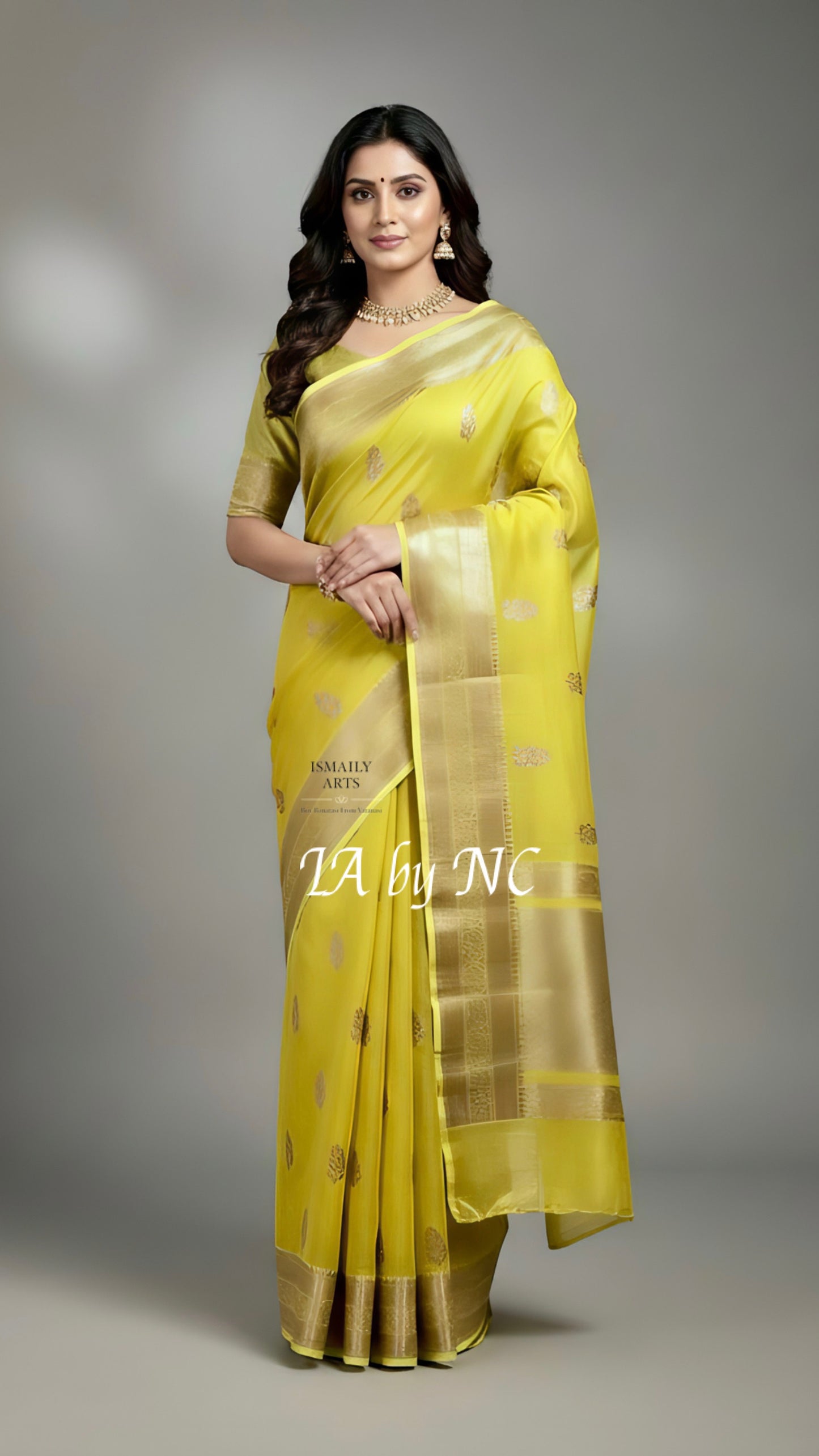 Trombone Banarasi Pure Kora Silk Kadwa Saree