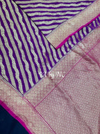 Grape Banarasi Pure Khaddi Georgette Saree