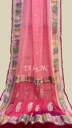 French Banarasi Pure Khaddi Georgette Kadwa Saree