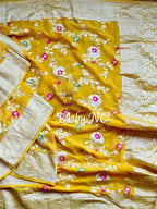 Tuscany Banarasi Pure Khaddi Georgette Meenakari Saree