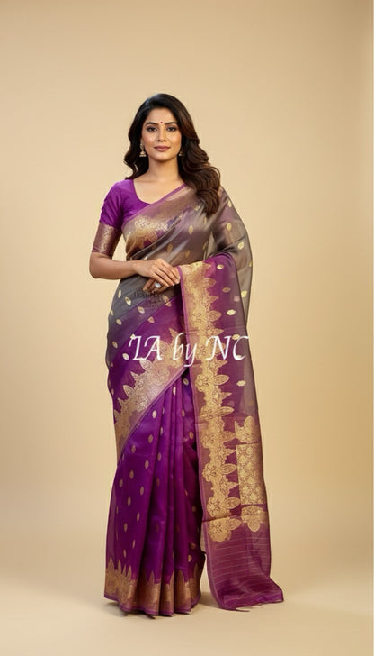 Banarasi Pure Kora Silk Kadwa Saree