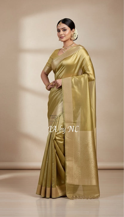 Trombone Banarasi Pure Tissue Silk Saree