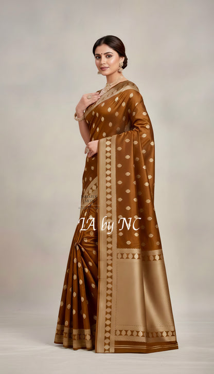 Tortilla Banarasi Mashru Katan Silk Saree