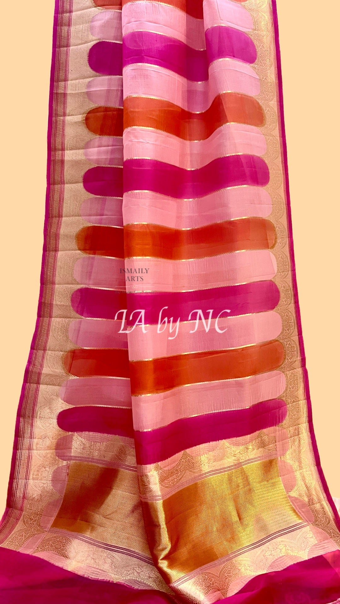 Baby Banarasi Pure Kora Organza Kadwa Saree