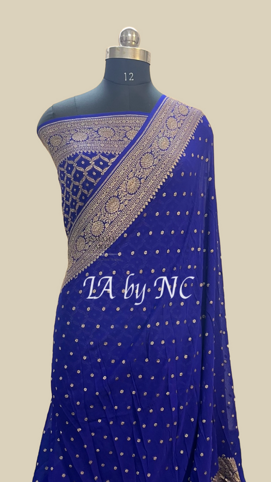 Royal Banarasi Pure Khaddi Georgette Saree
