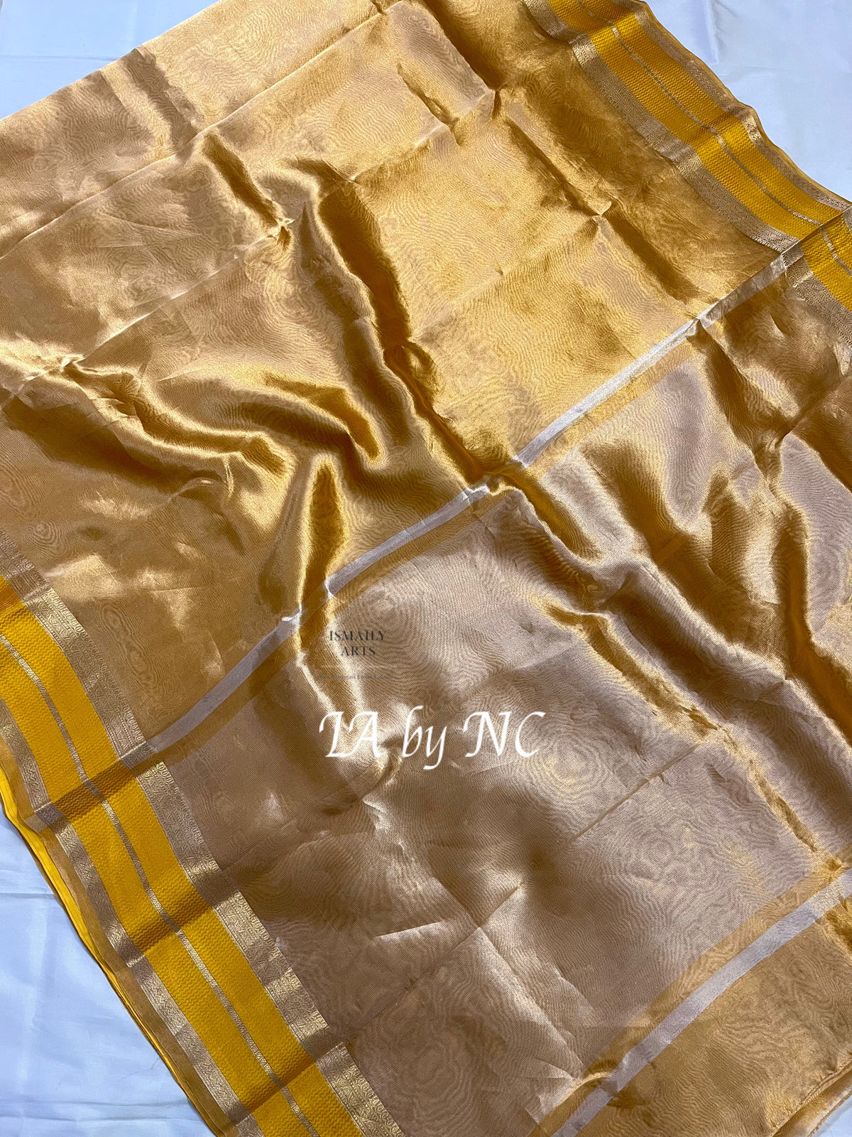 Tuscany Banarasi Pure Tissue Silk Saree - Double Katan Border