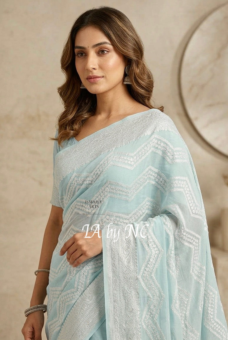 Baby Banarasi Pure Khaddi Georgette Saree