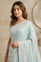 Baby Banarasi Pure Khaddi Georgette Saree
