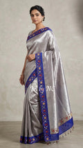 Grape Banarasi Pure Tissue Silk Designer Saree