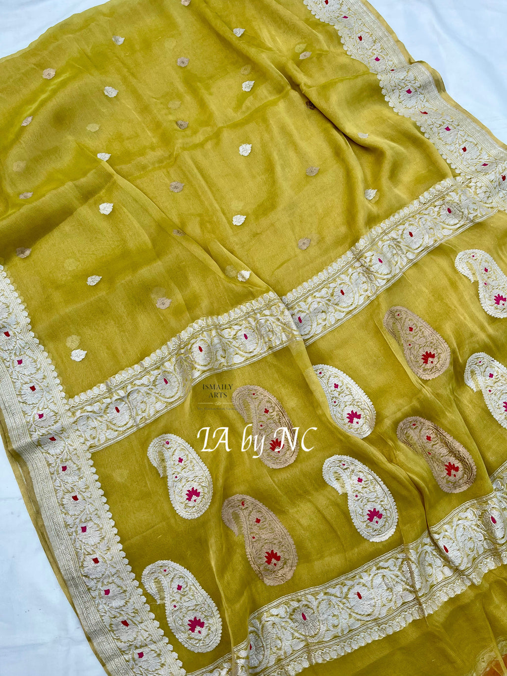 Devdas Banarasi Pure Khaddi Tissue Georgette Kadwa Saree