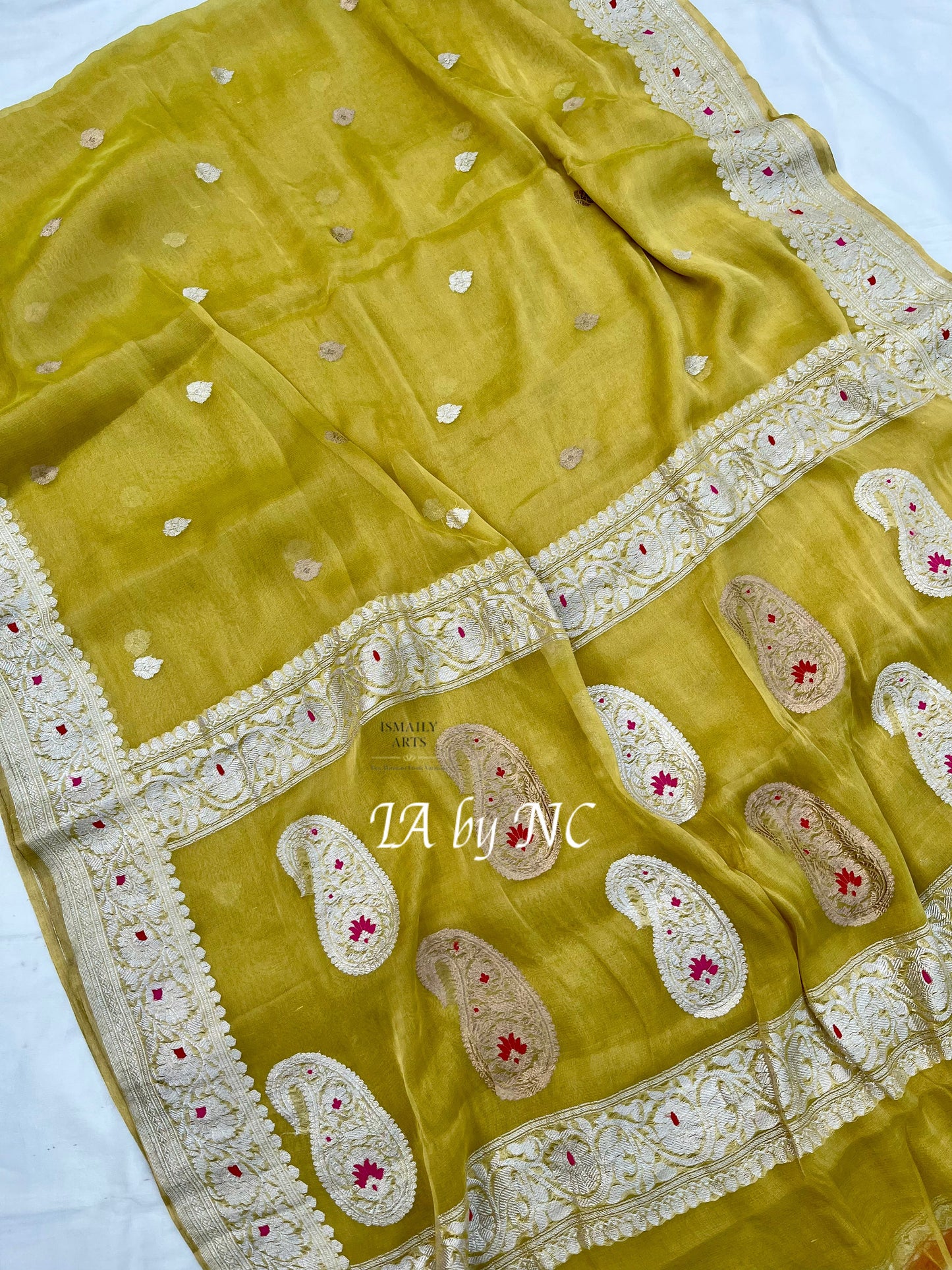 Devdas Banarasi Pure Khaddi Tissue Georgette Kadwa Saree
