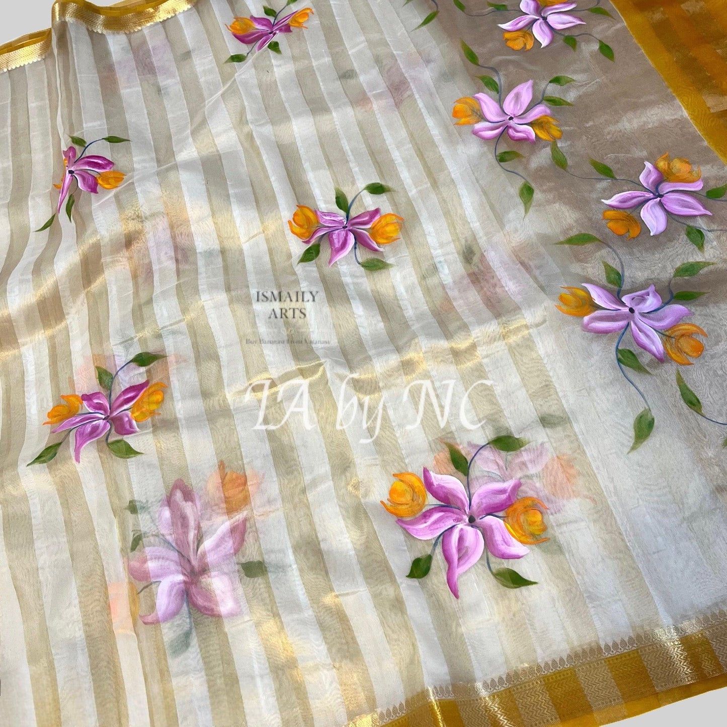 Offwhite Banarasi Pure Tissue Silk Saree