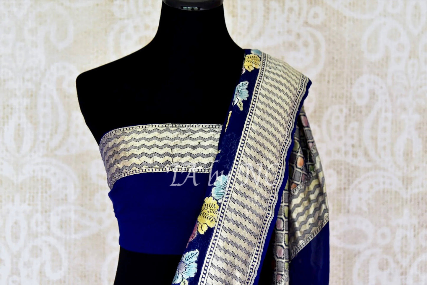 Space Banarasi Pure Khaddi Georgette Saree
