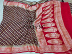 Hickory Banarasi Pure Chiffon Georgette Saree