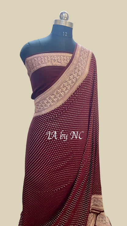 Hickory Banarasi Pure Khaddi Georgette Saree