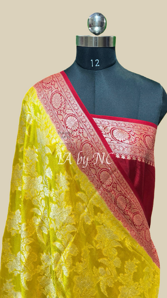 Tuscany Banarasi Pure Chiffon Georgette Saree