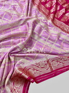 Neon Banarasi Pure Chiffon Georgette Saree