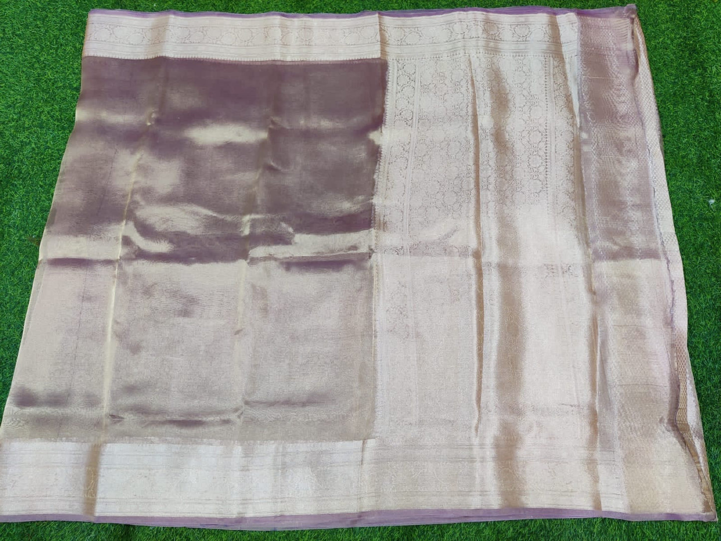 Plum Banarasi Pure Tissue Silk Saree