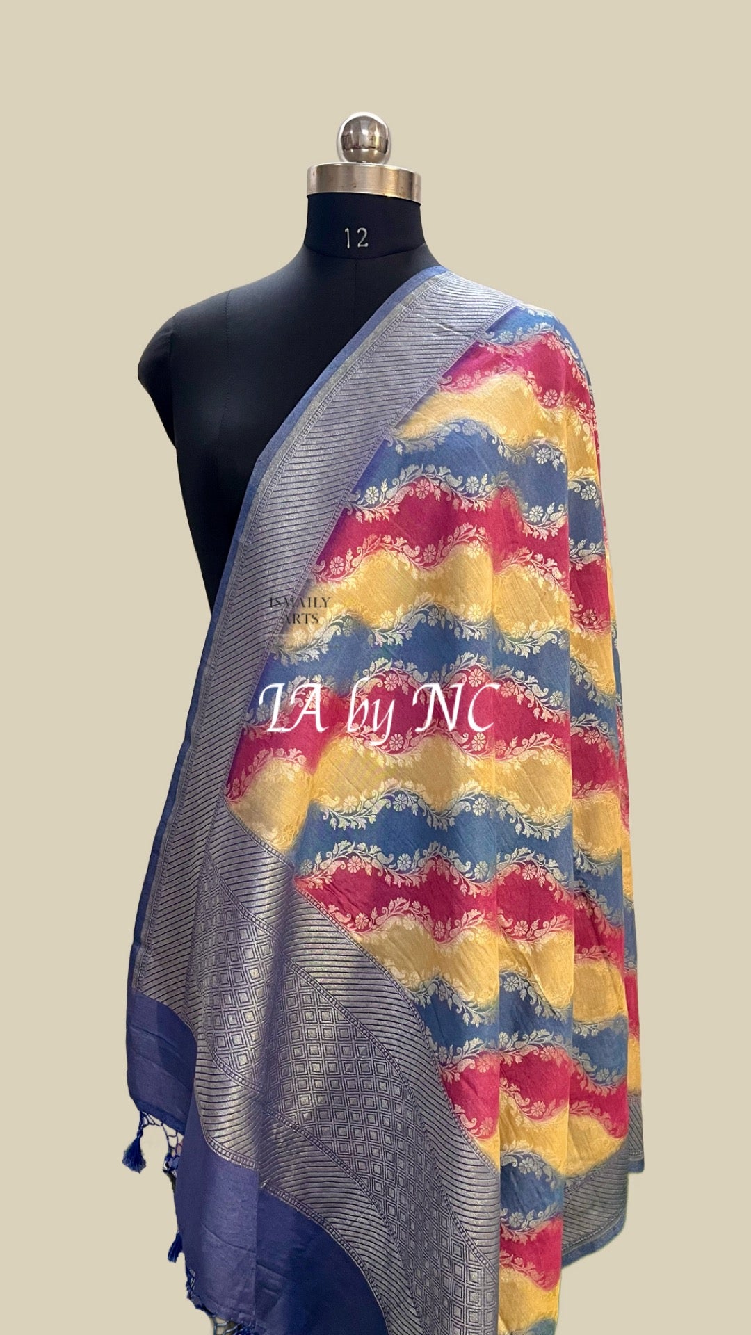 Prussian Banarasi Pure Munga Silk Dupatta