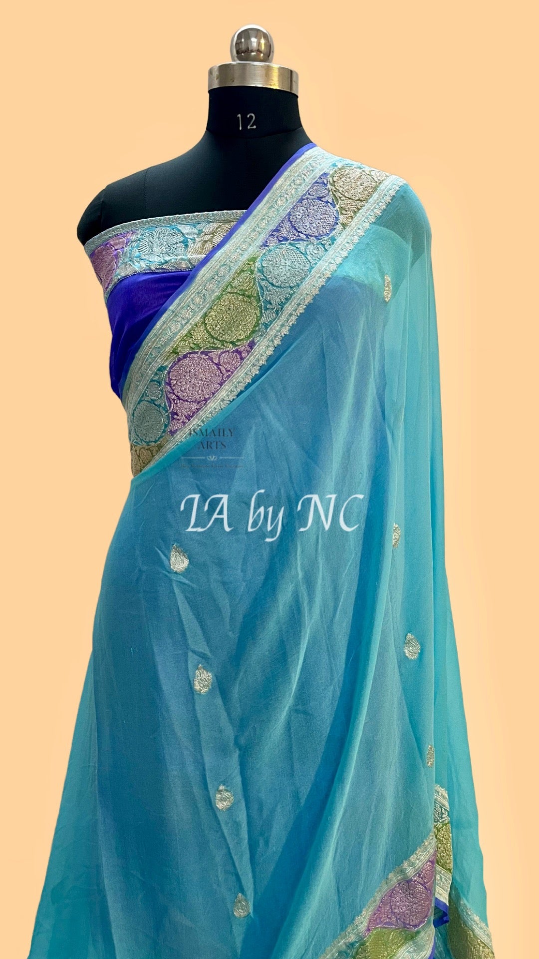 Baby Banarasi Pure Khaddi Georgette Kadwa Saree