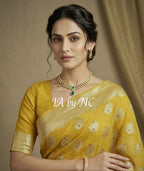 Trombone Banarasi Pure Khaddi Georgette Saree