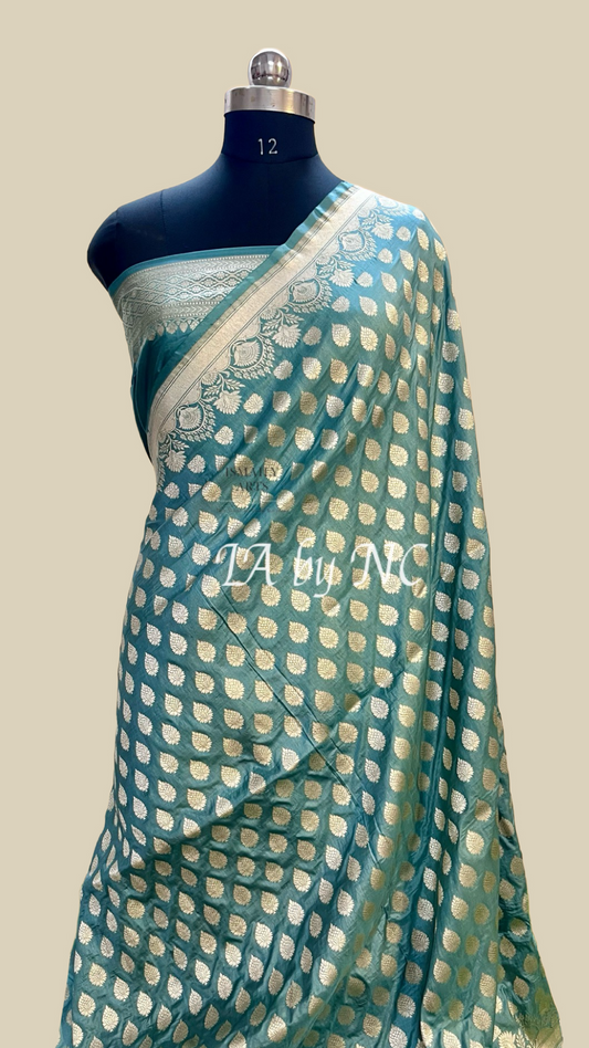 Jungle Banarasi Pure Katan Silk Pattu Saree